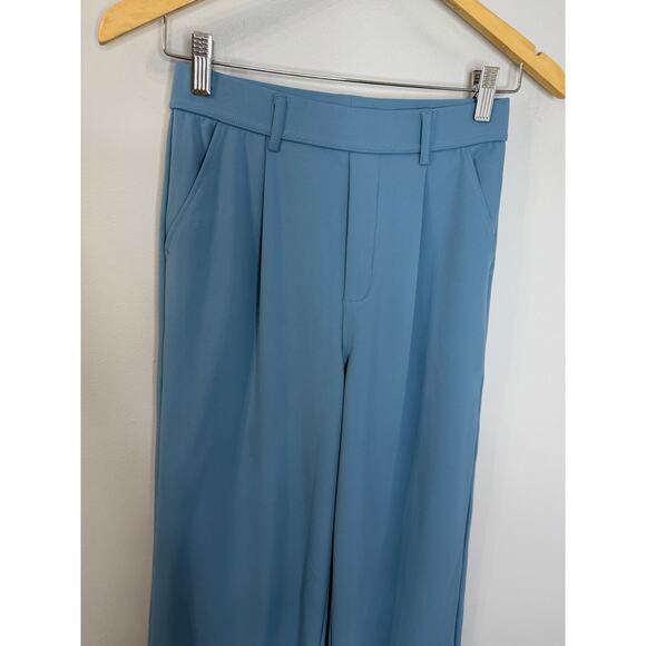 Halara Flex DayStretch High Waisted Pocket Work Flare Pants Light Azure XSP New - Picture 3 of 11